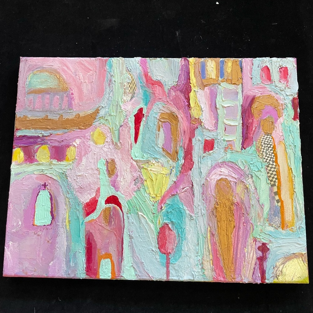 Island Spirits “Abstract " An Acrylic Original Painting  16”x12”Victoria Heisler